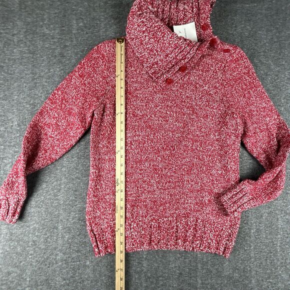 Croft & Barrow Marled Sweater Womens Sz Large Red Turtle Neck Cable Knit NWT - Picture 7 of 10